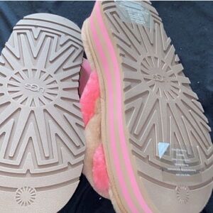 UGG Pink and Tan Women's Slippers